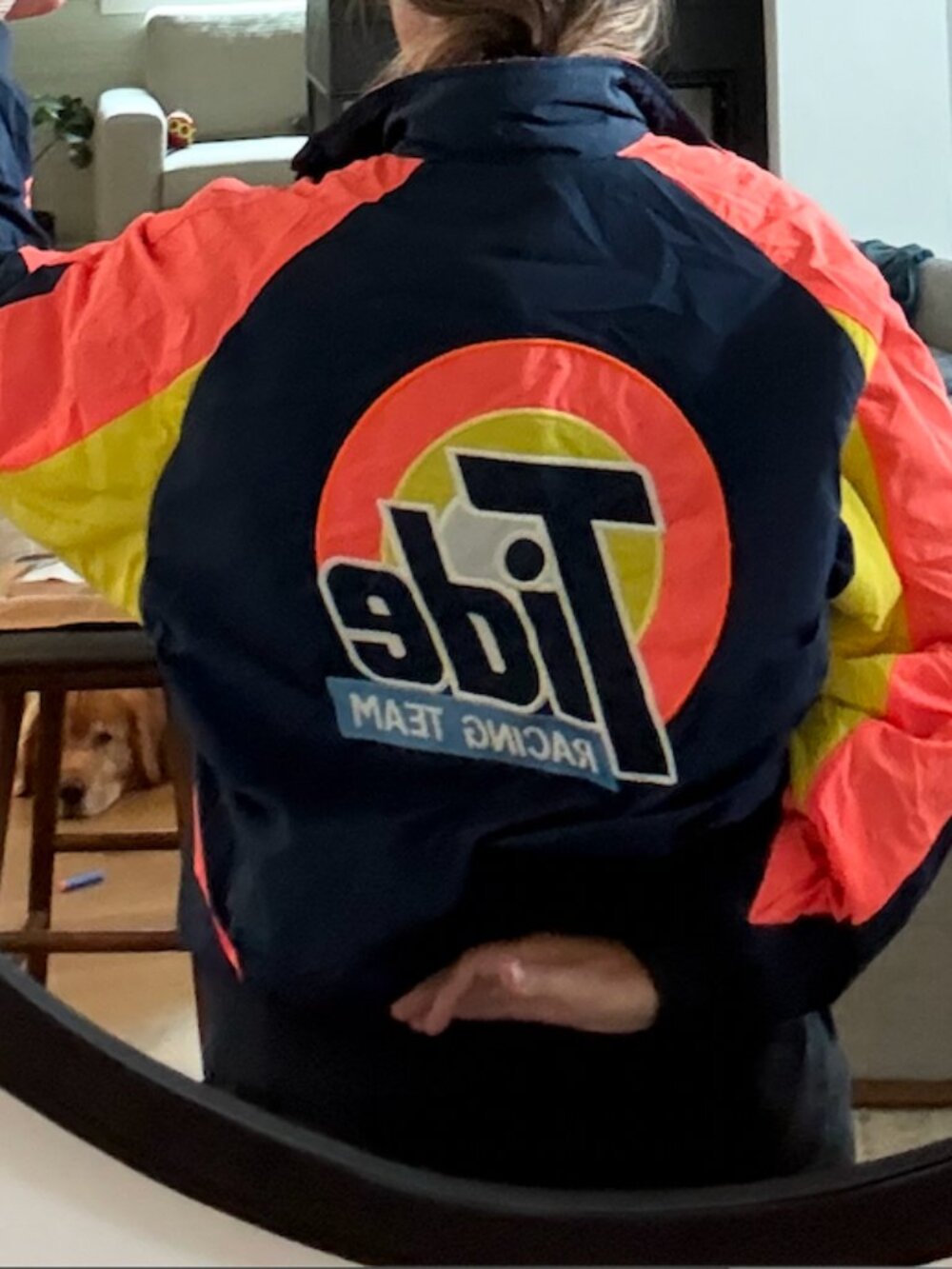 Vtg 90s NASCAR Tide Racing Reversible Bomber Jacket Osterman | Burning Man Rave